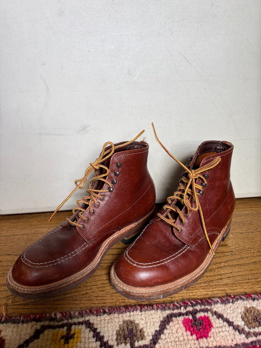 Alden 405 Mocc Toe Boot Brown Workboot Leather Mens US 6 B/D